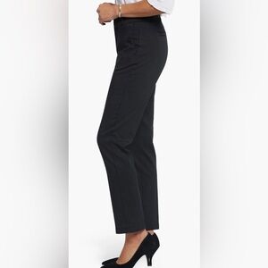 NYDJ Trousers Black Lift Tuck Technology Stretch Ankle Pants Work Business